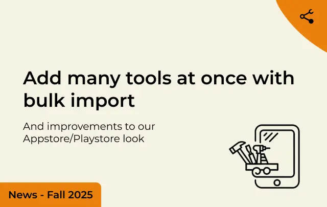 Add many tools at once with bulk import