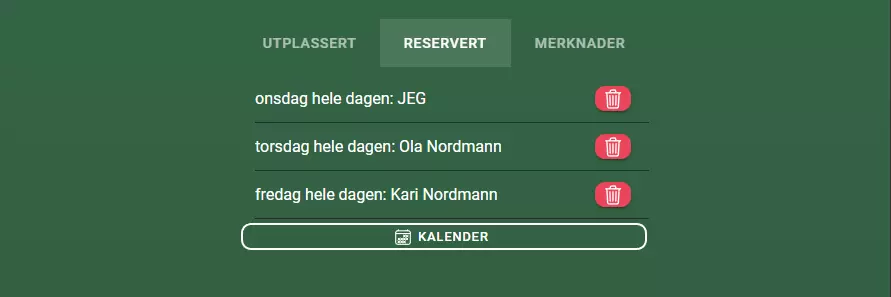 Delete reservations