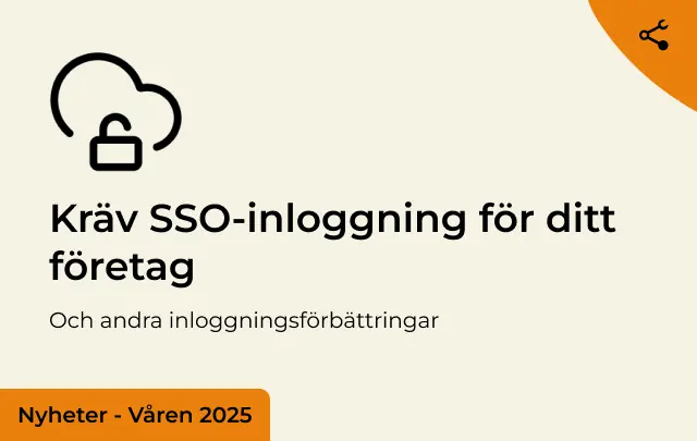 Kräv SSO-inloggning för ditt företag